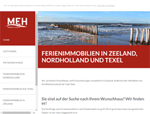 Tablet Screenshot of meh-ferienimmobilien-holland.de